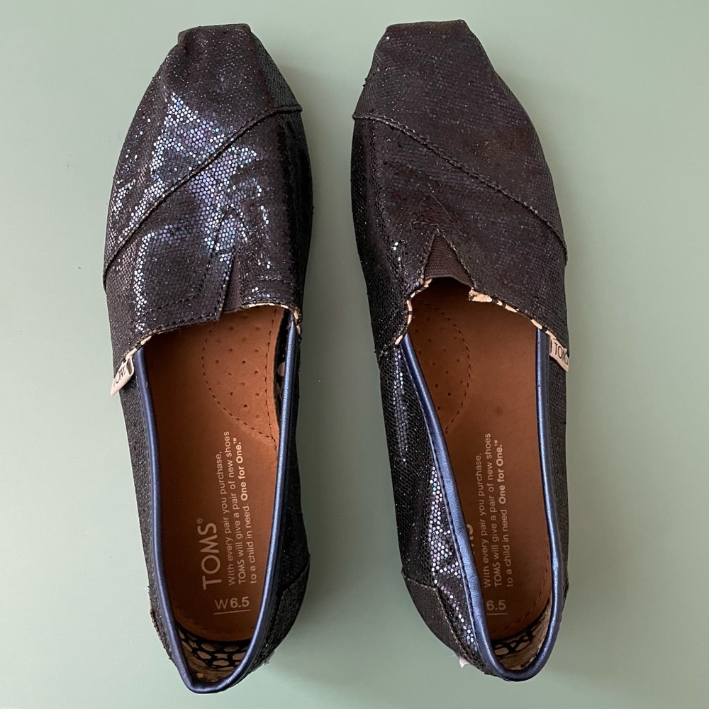 Blue Sparkly Toms